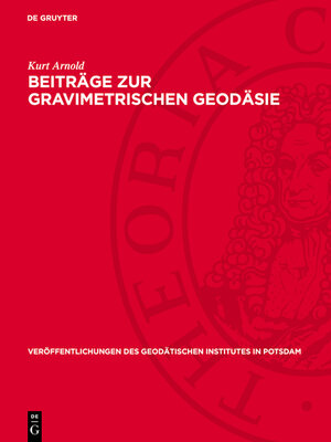 cover image of Beiträge zur gravimetrischen Geodäsie
